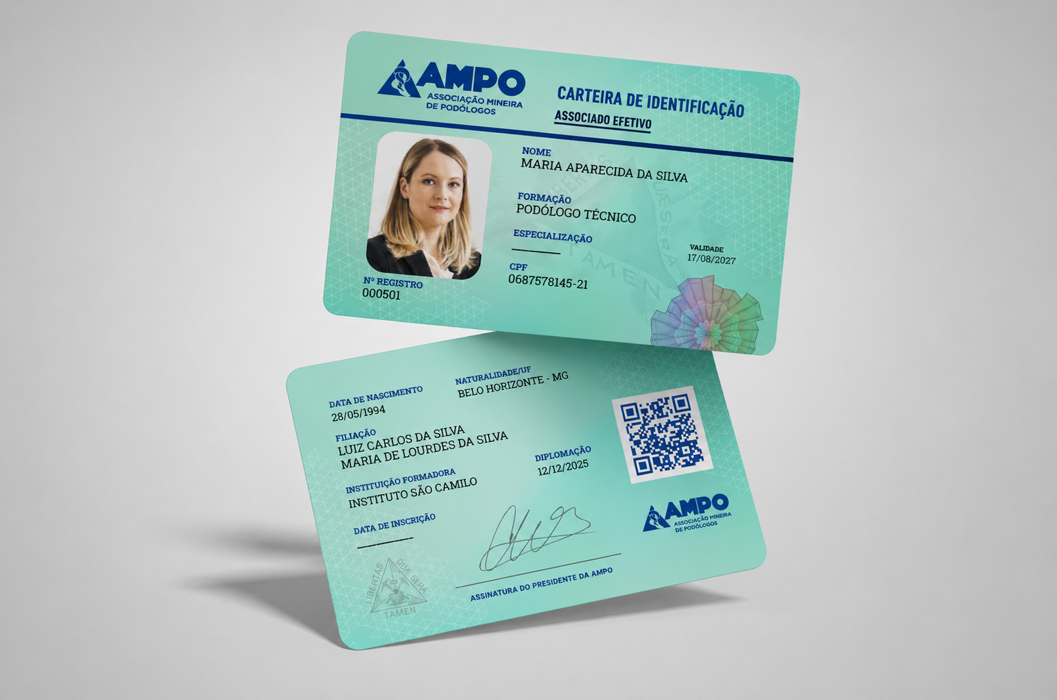 Carteirinha AMPO — Associado Efetivo