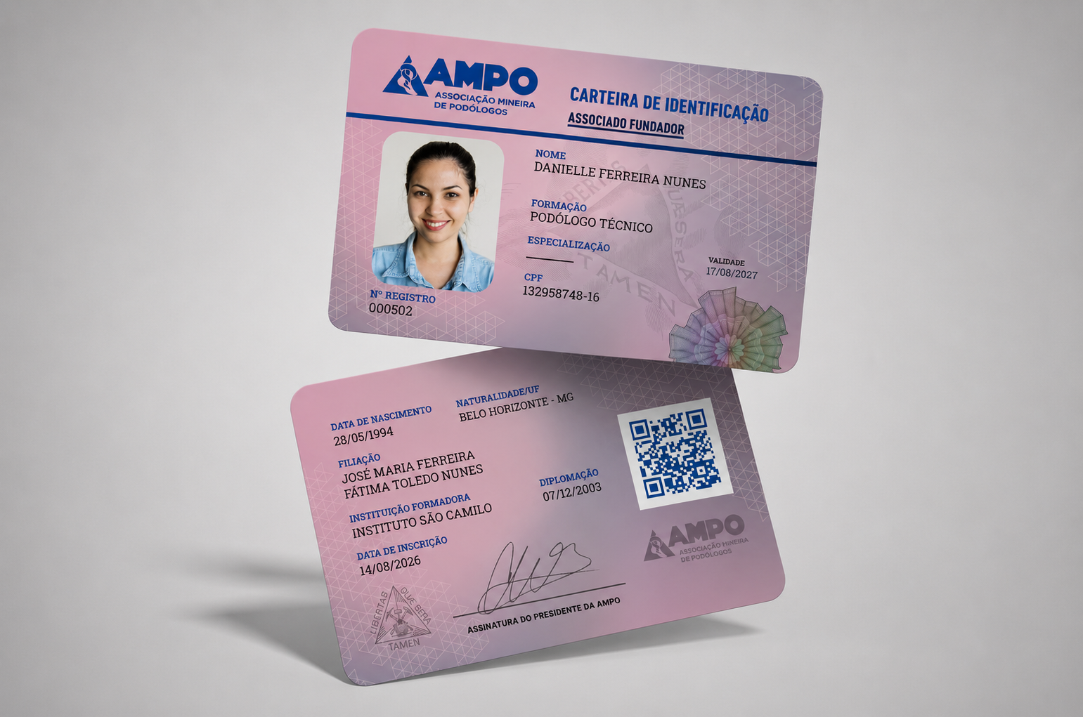 Carteirinha AMPO — Associado Fundador